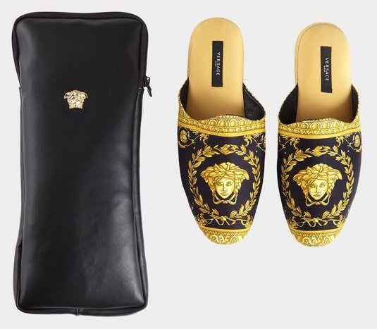 versace slippers gold