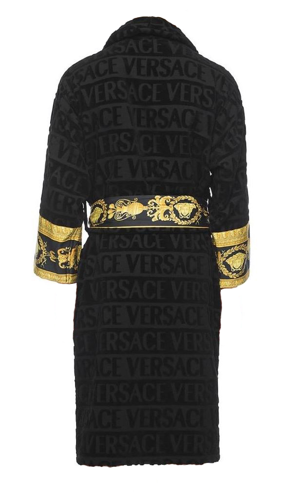 Versace Barocco & Robe Medusa Bathrobe - Black Gold - Size M | eBay